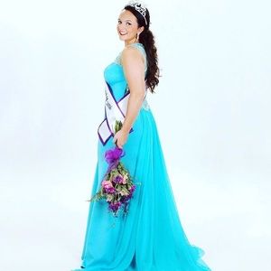 pageant/prom dress with train